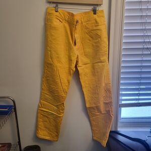 Kenneth Cole Men's Vibrant Yellow Chinos